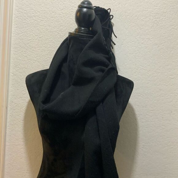 The Scotch House 100% Wool Lambswool black Scarf 12”x72” vintage - Picture 12 of 13